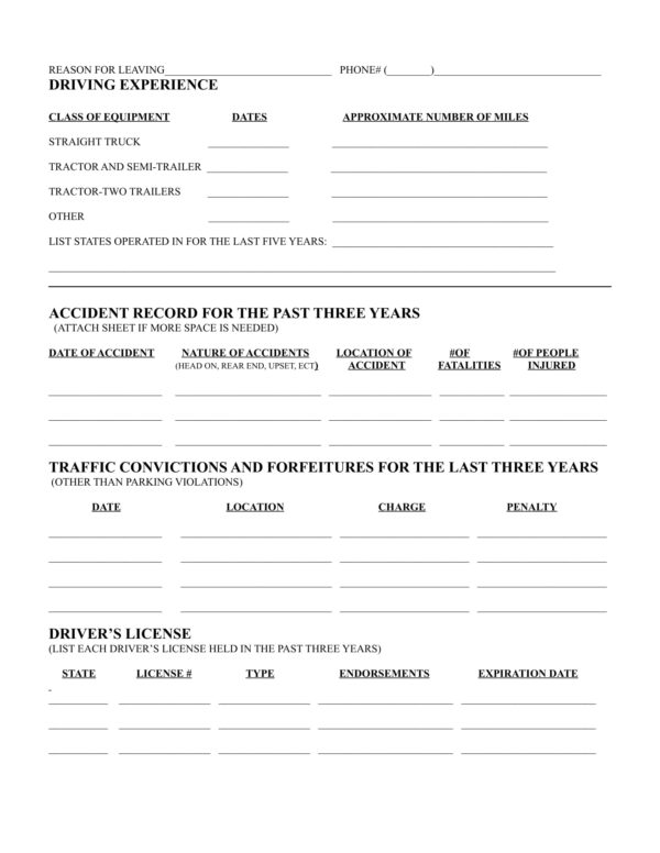 Employment Application